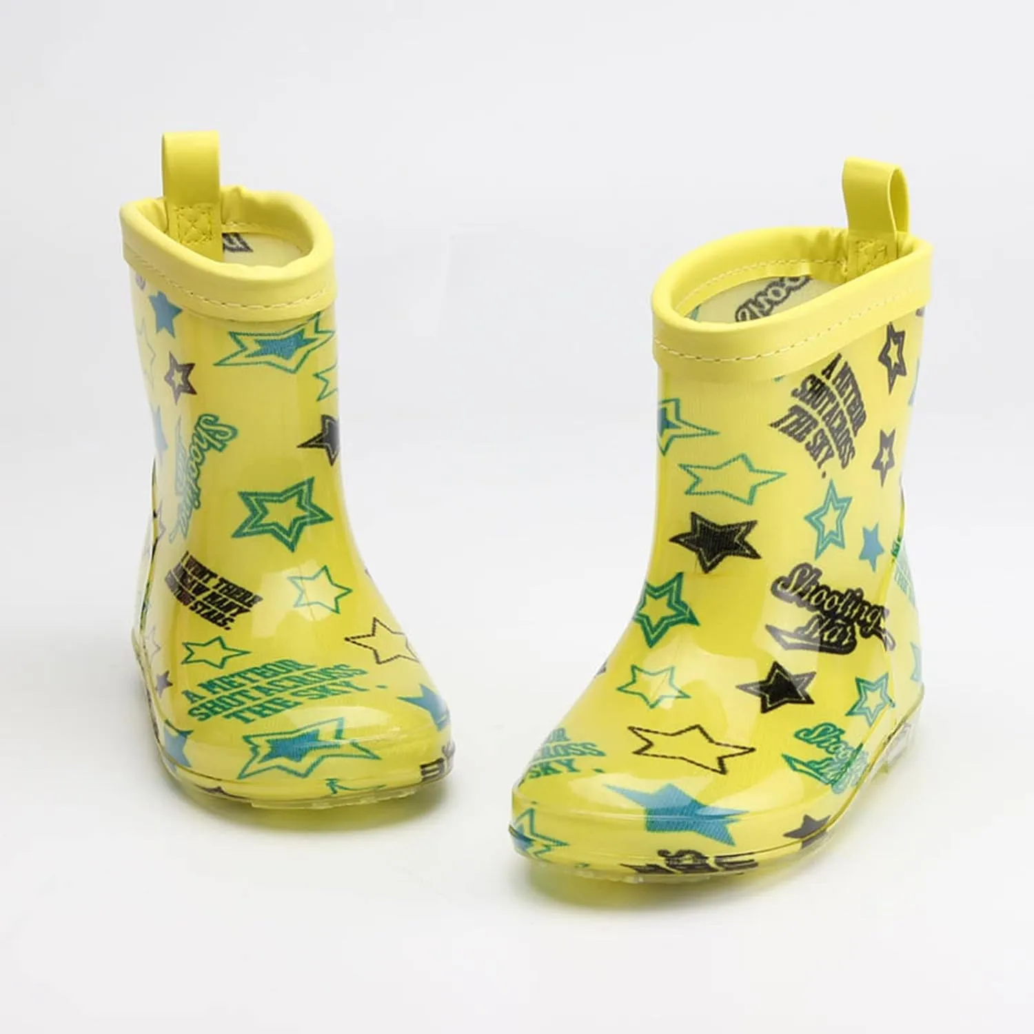 Toddler Unisex-Child Rain Boots For Boys Fleece Waterproof PVC Rain Boots Lightweight Baby Boots Rain Boots Kids
