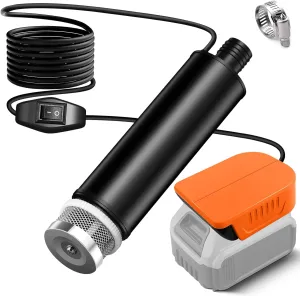 Transfer Pump Compatible with Dewalt 20V Battery, 500GPH Portable Water Pump with Sediment Filters, for Pool, Garden, Pond, Deep Well Draining (Tool Only)