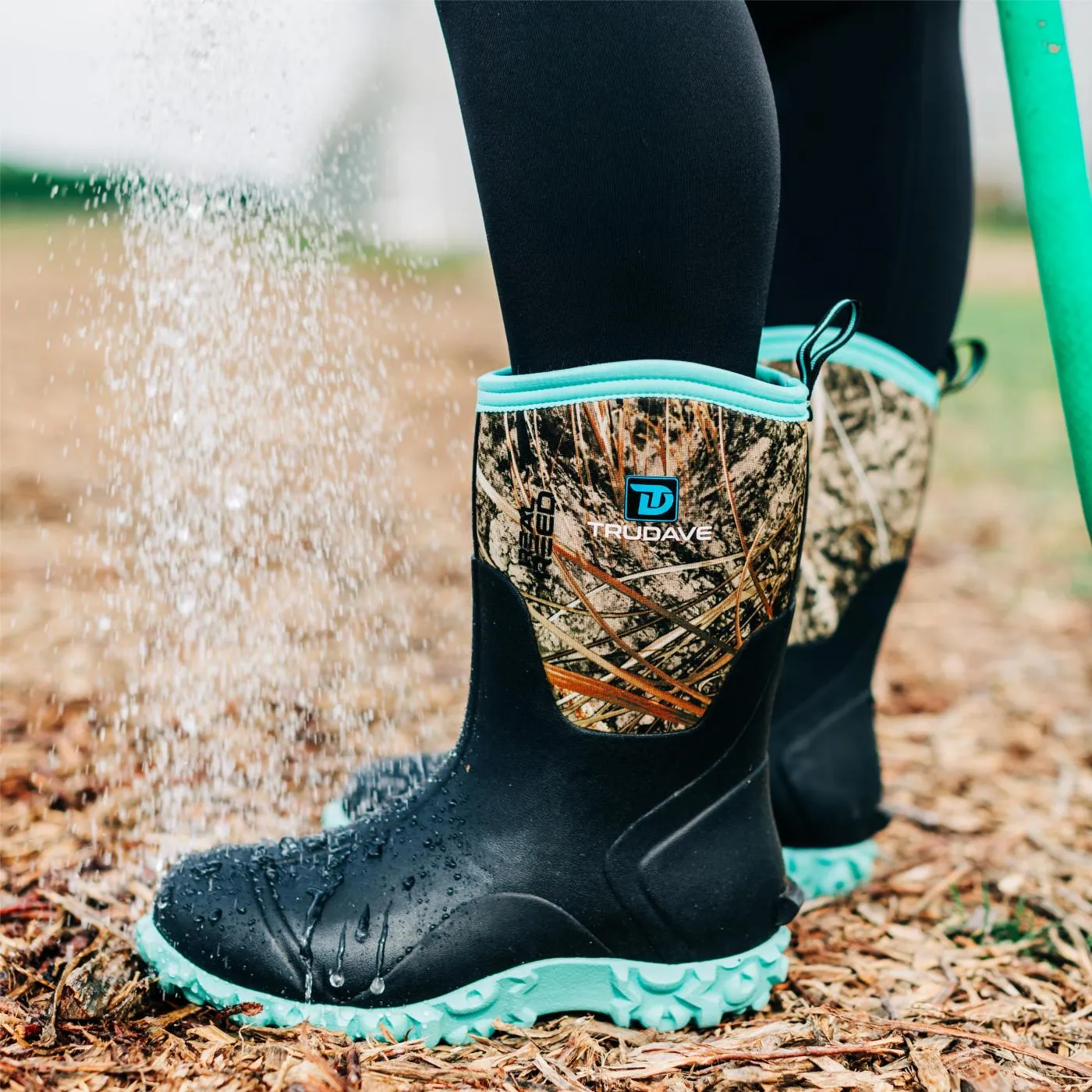 Trudave Women's Rubber Boots with Steel Shank - Black
