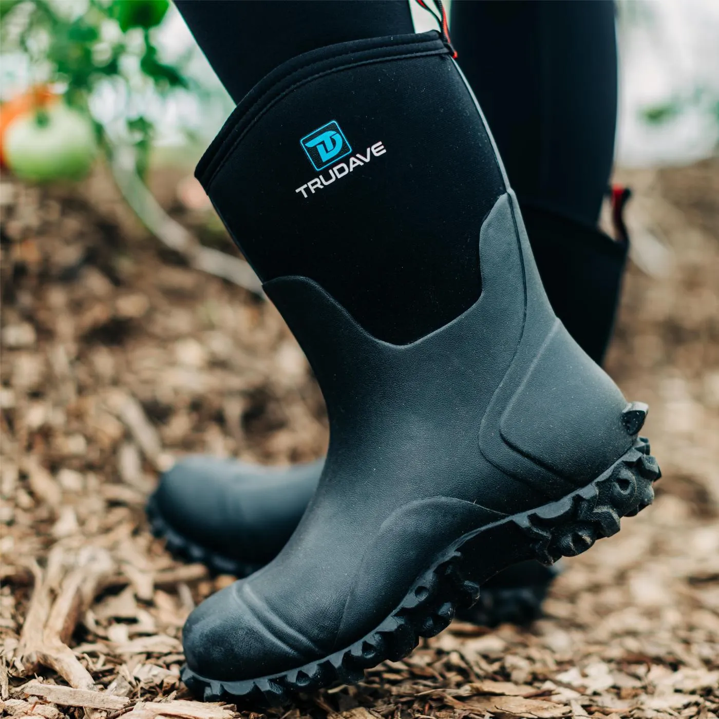 Trudave Women's Rubber Boots with Steel Shank - Black