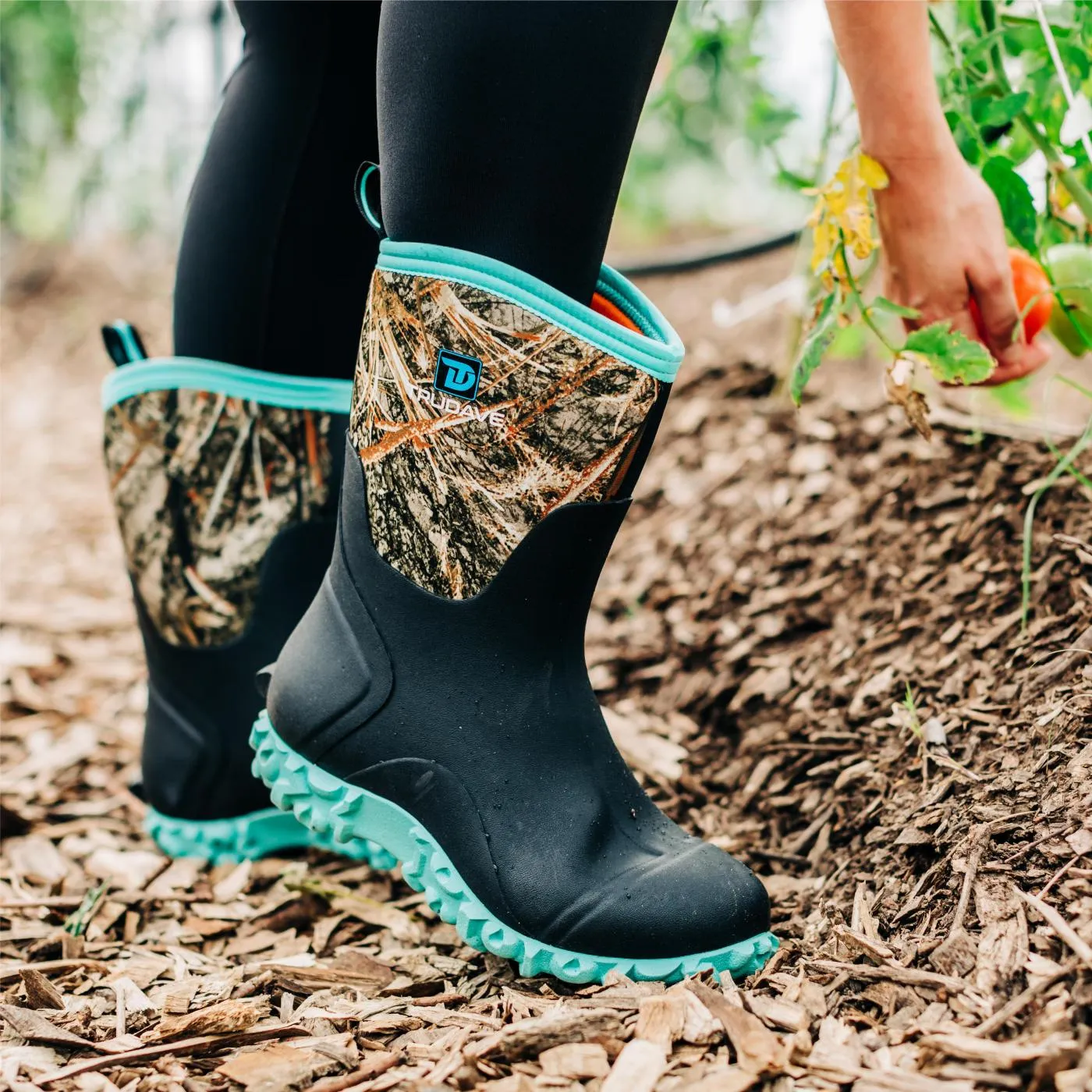 Trudave Women's Rubber Boots with Steel Shank - Black