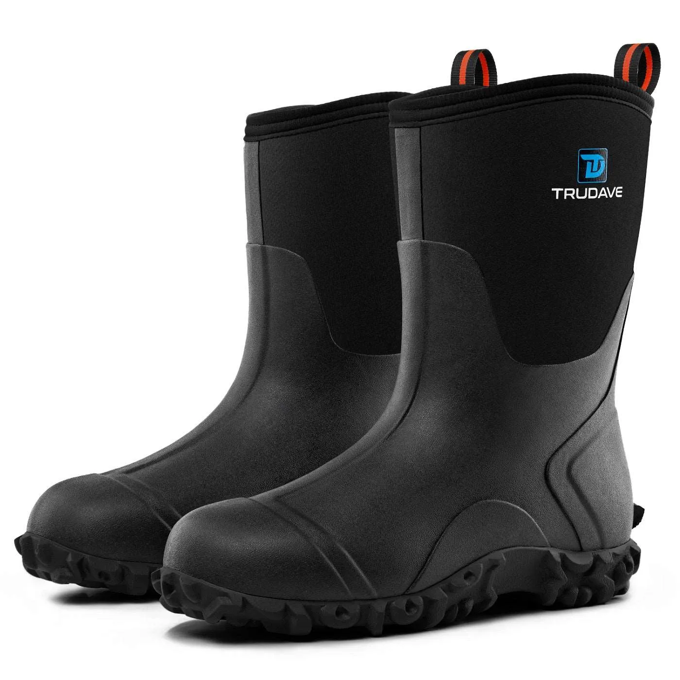 Trudave Women's Rubber Boots with Steel Shank - Black