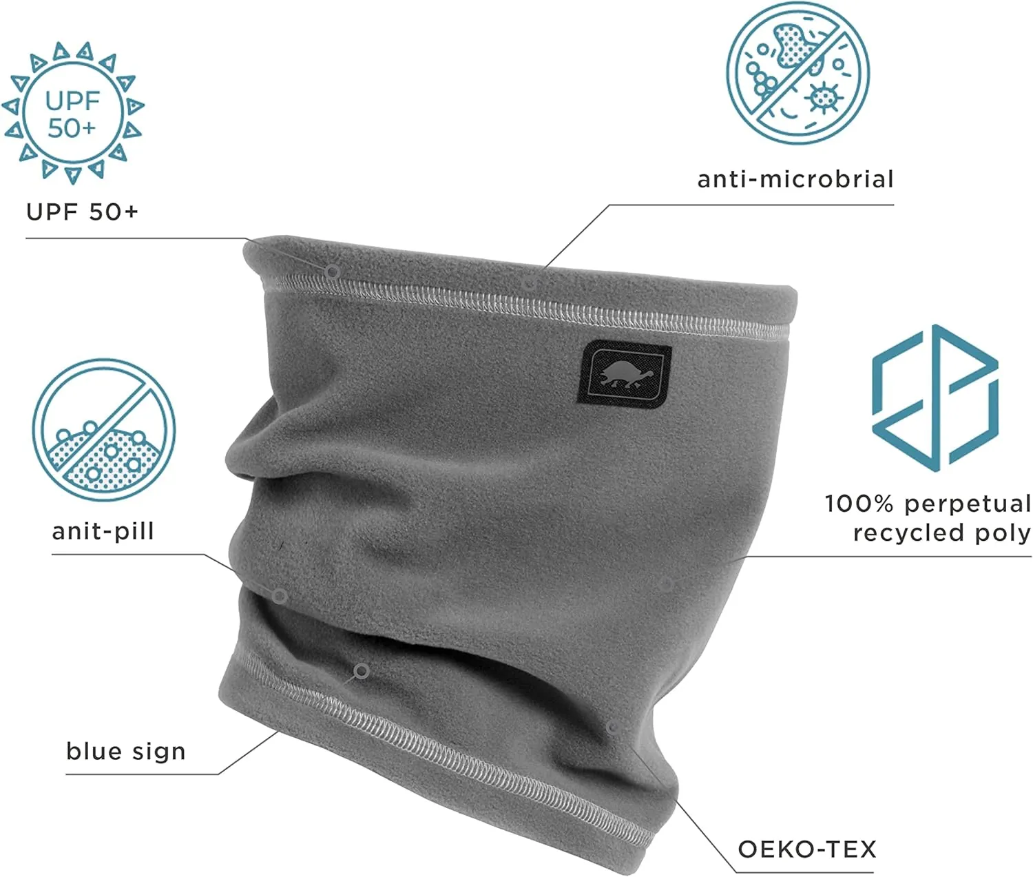 Turtle Fur - Single-Layer Lightweight Micro Fur Fleece Neck Warmer
