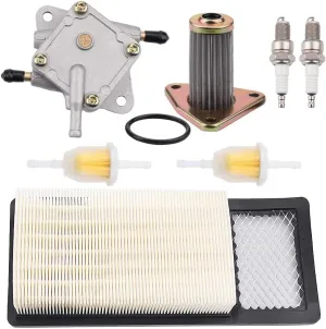 Tvent 72368G01 Air Filter 26591G01 Oil Filter 72021-G01 Fuel Pump Replacement for EZGO Golf Cart Fuel Pump TXT Medalist 4 Cycle 295cc 350cc Golf Cart with 72084-G01 Fuel Filter Spark Plug