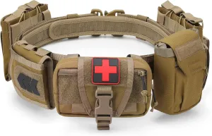 TWS 5 in 1 Quick Release Tactical Combat Heavy Duty Belt For Battle Airsoft