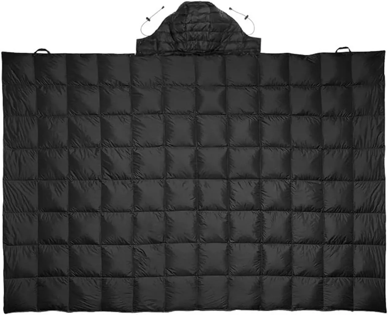 Ultralight Down Blanket - Wearable Shawl For Outdoor Camping, Travel & Fishing - Multifunctional Warm Down Quilt(Army Green with Hood)