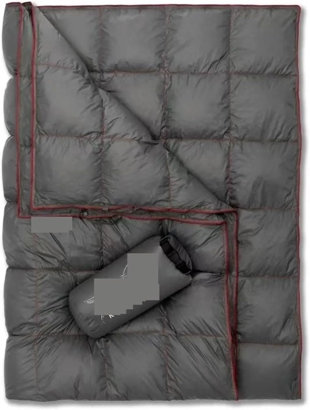 Ultralight Down Blanket - Wearable Shawl For Outdoor Camping, Travel & Fishing - Multifunctional Warm Down Quilt(Army Green with Hood)