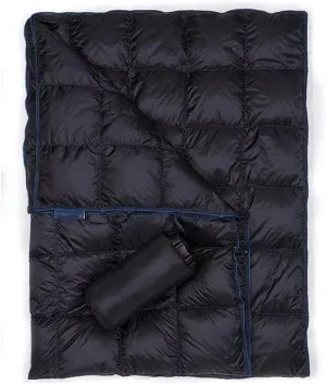 Ultralight Down Blanket - Wearable Shawl For Outdoor Camping, Travel & Fishing - Multifunctional Warm Down Quilt(Black)