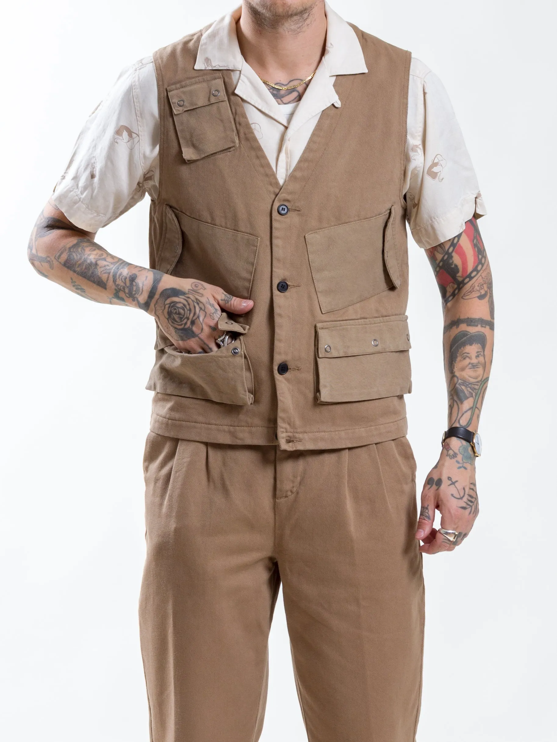 Uncle Bright, Survival Waistcoat, Camel (Sample)