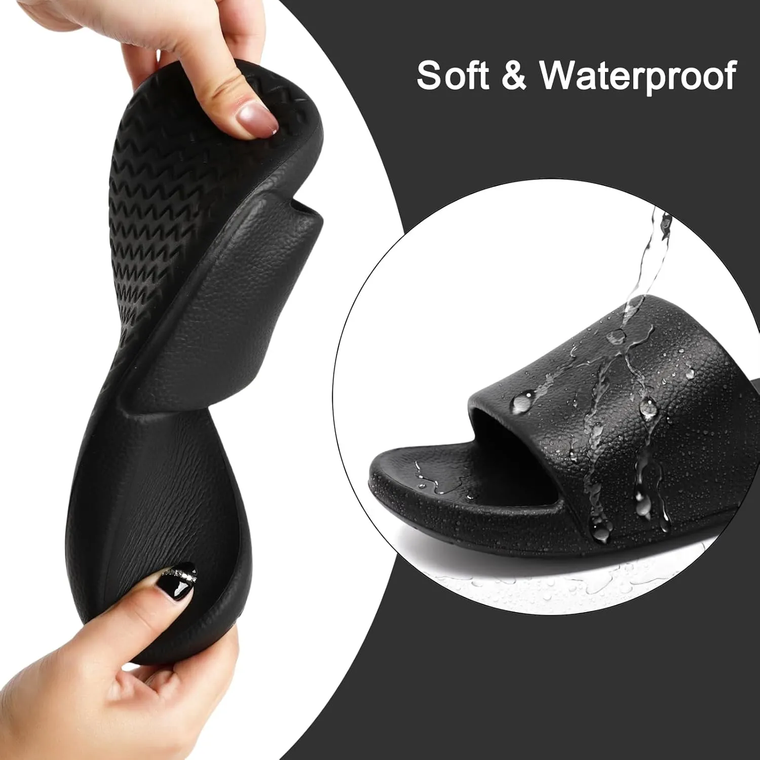 Unisex Cloud Slides for Women Men - House Slippers with Arch Support Quick-Drying Recovery Spa Bath Pool Beach Slides Pillow Slippers Non-Slip - Perfect for Home, Beach, and Travel