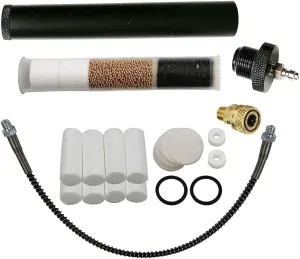 UP100® 1 Set Blue & Black Oil-Water Separator Outer Diameter 37.5mm with 1 Meter Nylon Hose High Pressure PCP Hand Pump Air Filter for High Pressure 30mpa/300bar/4500psi Air Pump