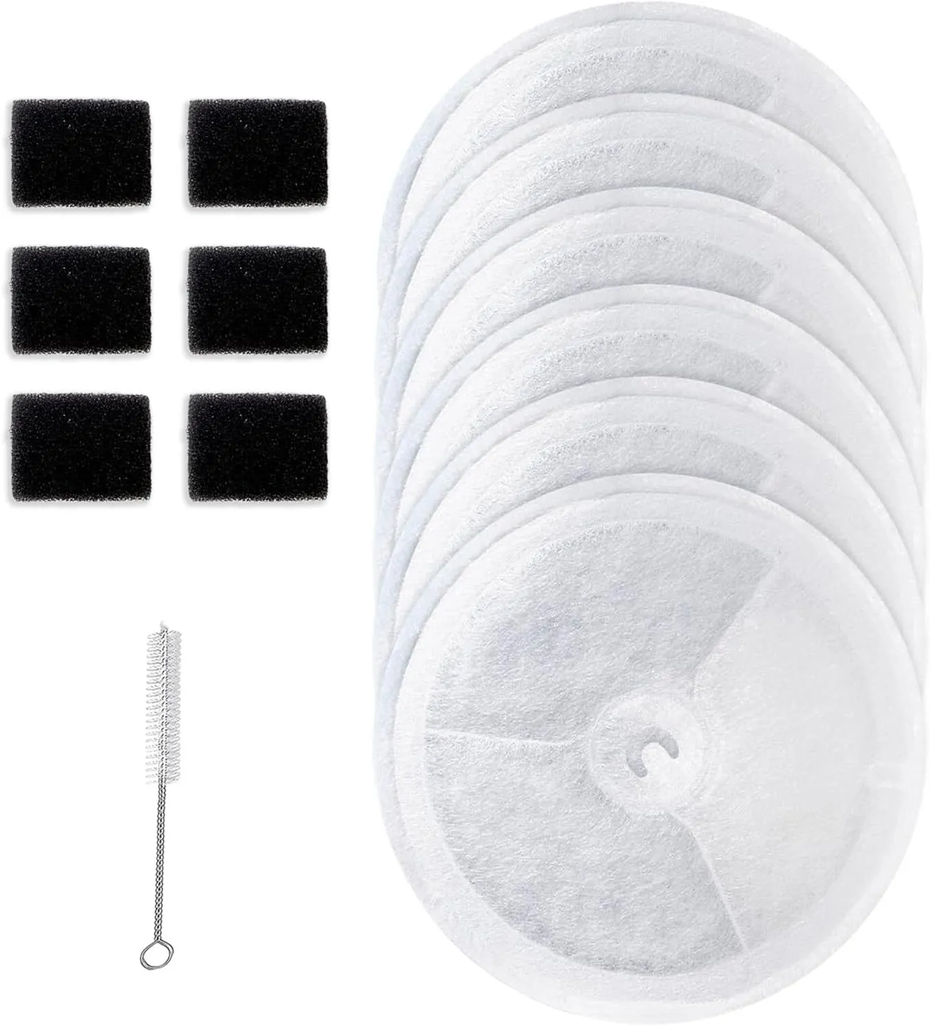 Upgraded Filter Unit 3.0 Pet Cat Water Fountain Filters Fit For E versweet Solo 2/Solo SE, E versweet 3 Pro/2S/3, Including Replacement Filters (6 pcs) and Replaced Foam Pump Filter(6 pcs)