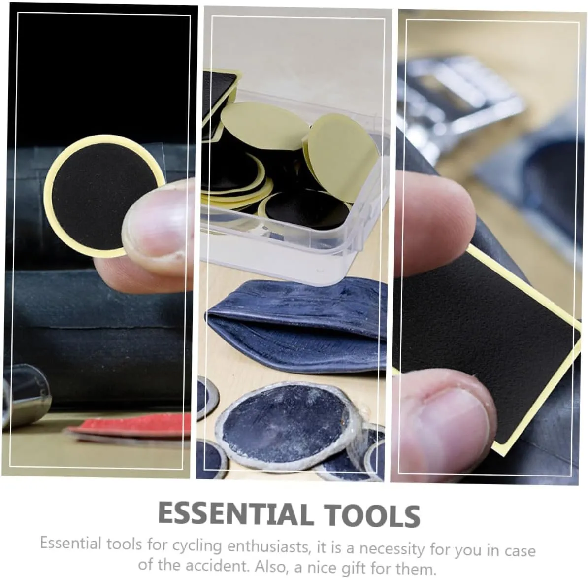 UPKOCH Bike Tire Re Patch Kit Tire Maintenance Tools for Self Adhesive Patches