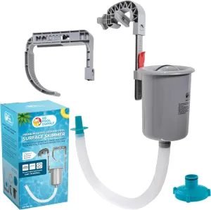 U.S. Pool Supply Pool Skimmer - Above Ground Pool Skimmer, Floating Surface Skimmer, Accessories - Clean Debris Basket, Wall Mount, Attaches to Inflatable Collars, Tubular and Metal Frames