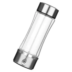 USB Rechargeable Hydrogens Generator Cup 350ml Doube Glass Portable Water Ionizer Practical Travel Water Bottle