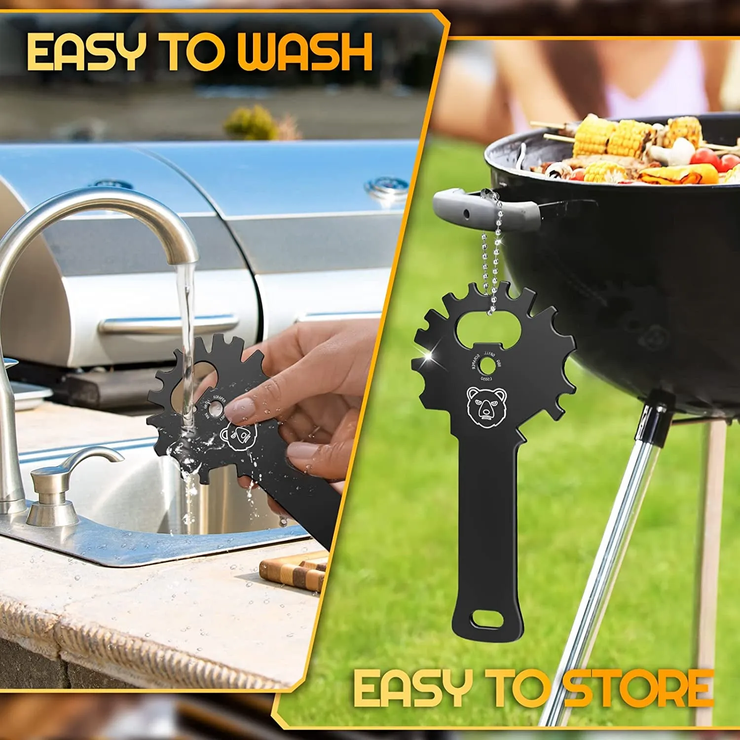 Valentines Day Gifts for Him BBQ Grill Scraper - Grilling Gifts for Men Grill Accessories Cleaner Scraper Cool Stuff Gadgets for Teens Adults Husband Dad Birthday Gifts for Men Women Kitchen Gadgets