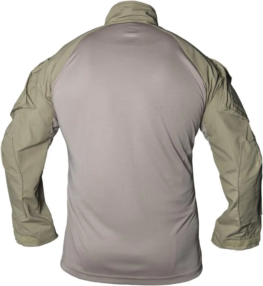 Vertx Men's Recon Shirt, Long Sleeve Zipper Tactical Work Top with Pockets, Ripstop Fabric, EDC Survival Gear