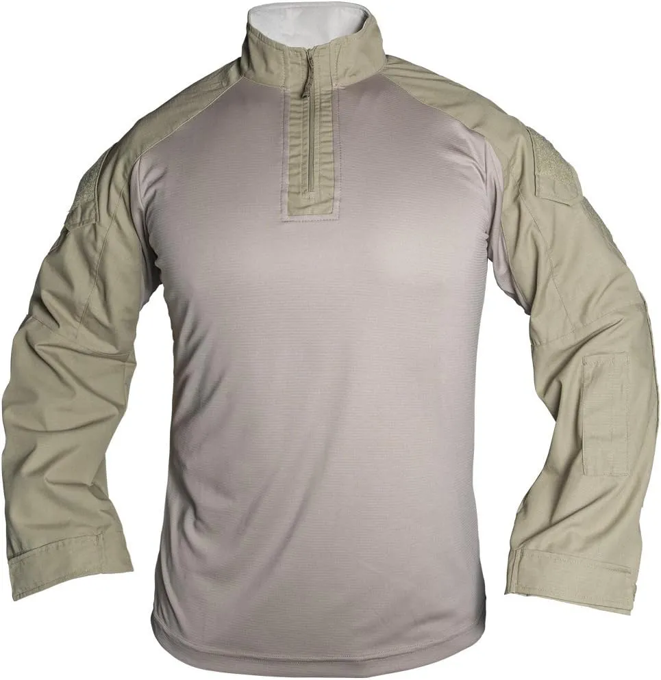 Vertx Men's Recon Shirt, Long Sleeve Zipper Tactical Work Top with Pockets, Ripstop Fabric, EDC Survival Gear