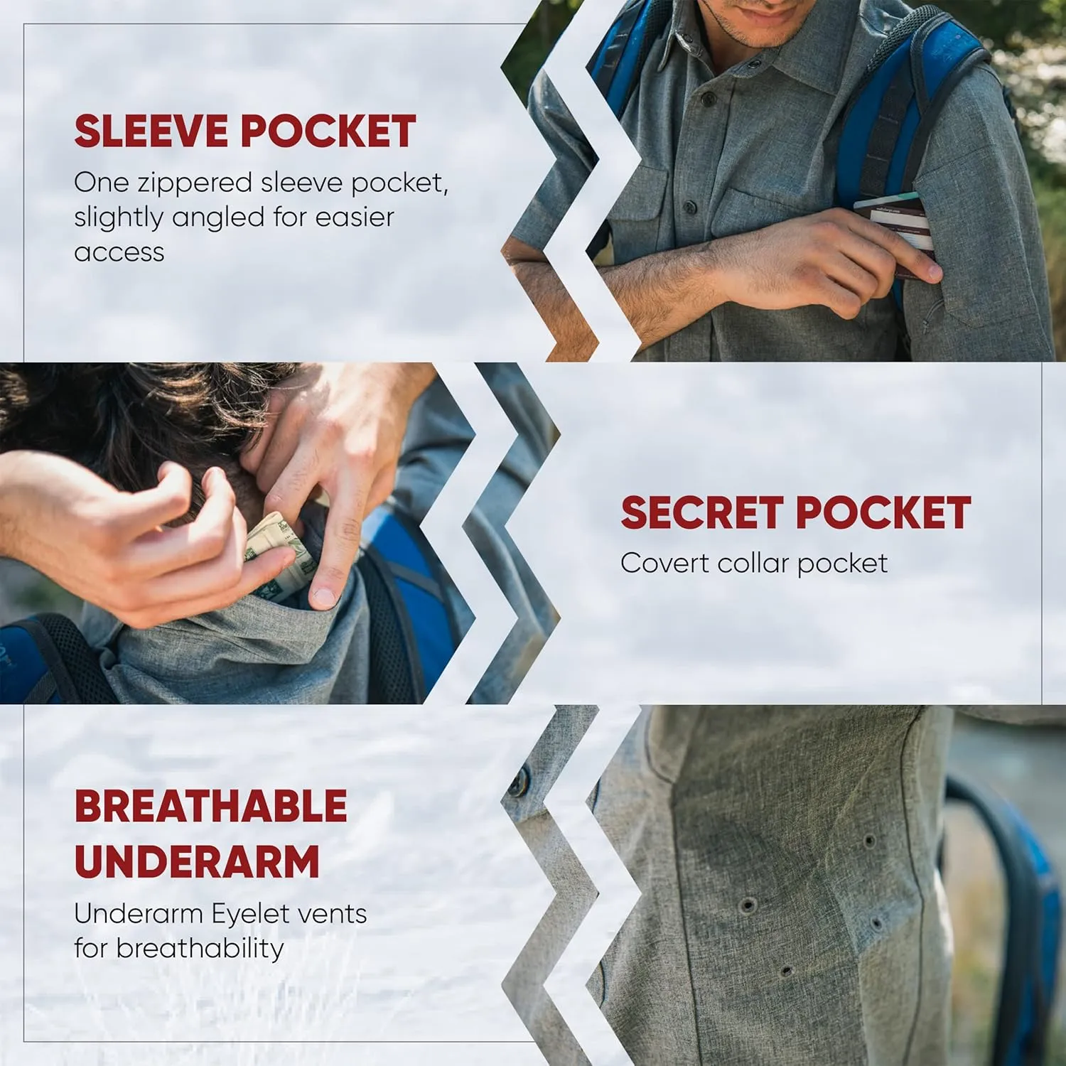 Vertx Recce Technical Short Sleeve Tactical Shirts for Men, CCW, EDC Shirt Outdoor, Overlanding, Hiking, Adventure