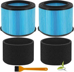 VF3500 Filter Replacement for Ridgid 4 Gallon Shop Vaccum, 26643 Fine Dust Filter for 3/4/4.5 Gallon Wet Dry Portable Vacuums, Replaces WD40700, WD30500-2 Pack
