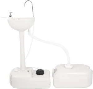 VINGLI Portable Hand Sink with 24L Recovery Tank, 5 Gal Self-contained Hand Wash Basin for Camping/RV/Garden/Outdoor Events/Gatherings, Lightweight & Detachable