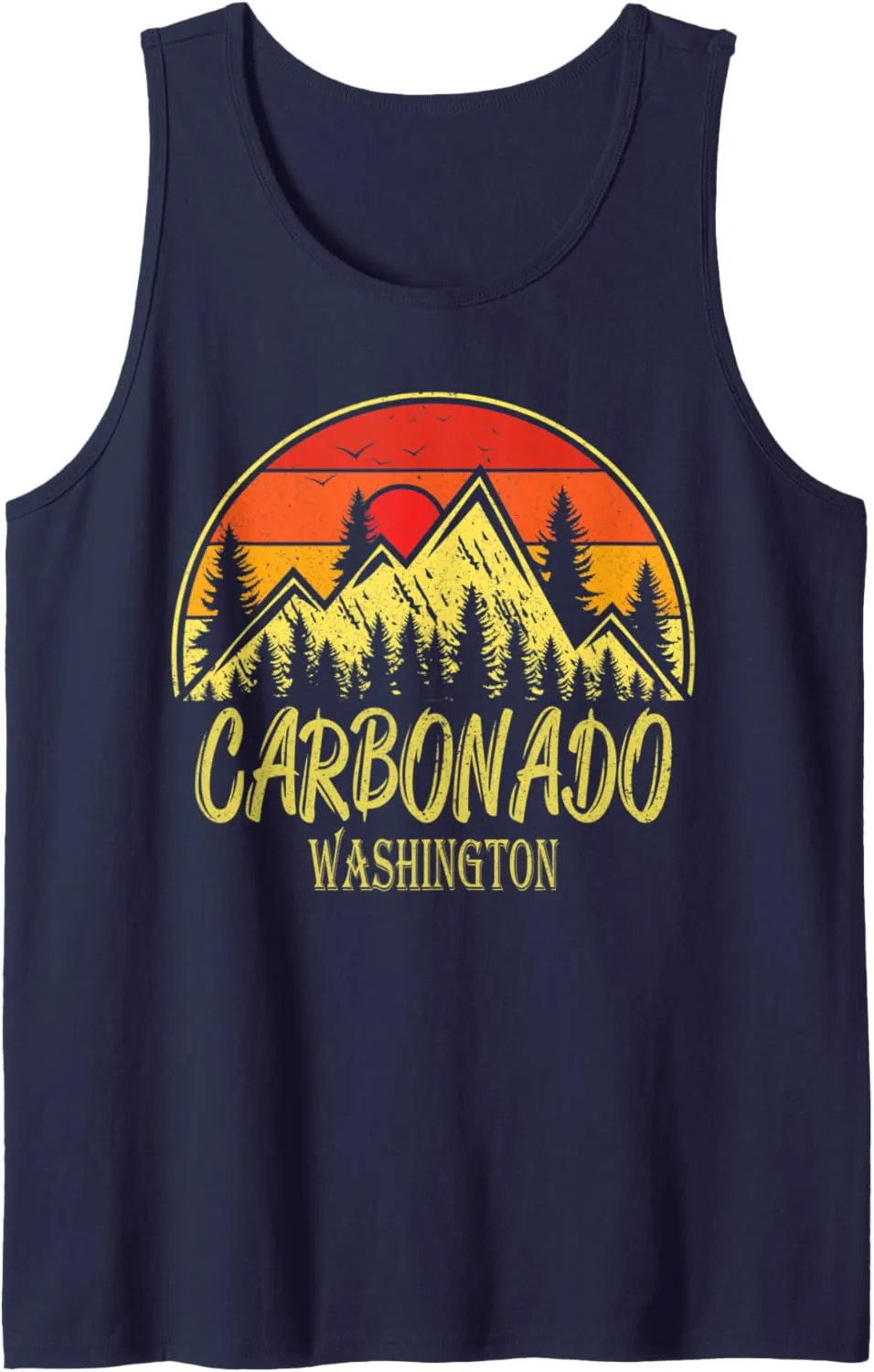 Vintage Carbonado Washington WA Mountains Hiking Souvenir Tank Top