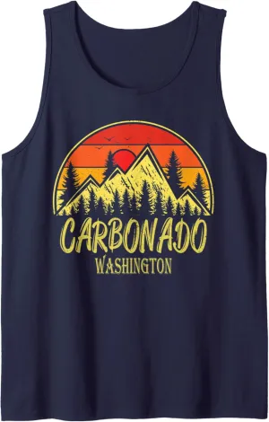Vintage Carbonado Washington WA Mountains Hiking Souvenir Tank Top