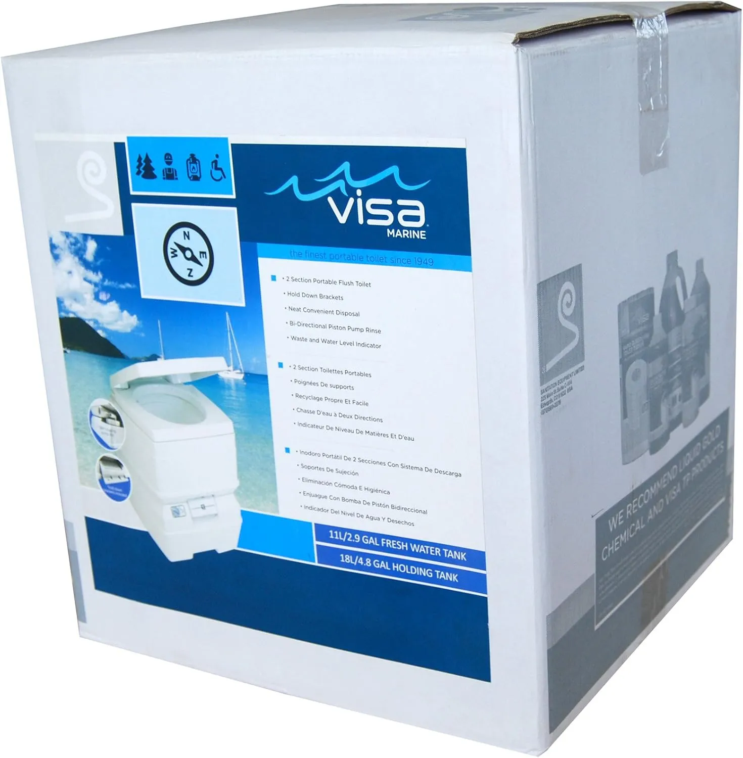   Visa Marine Potty 18 Litre Toilet Grey (DEF319)