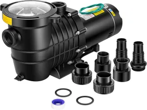 VIVOHOME 2.0 HP 6800 GPH Powerful Copper Motor Self Primming Dual Voltage in/Above Ground Swimming Pool Pump 1.5" & 2.0'' Inlet Energy Saving w/Strainer Basket