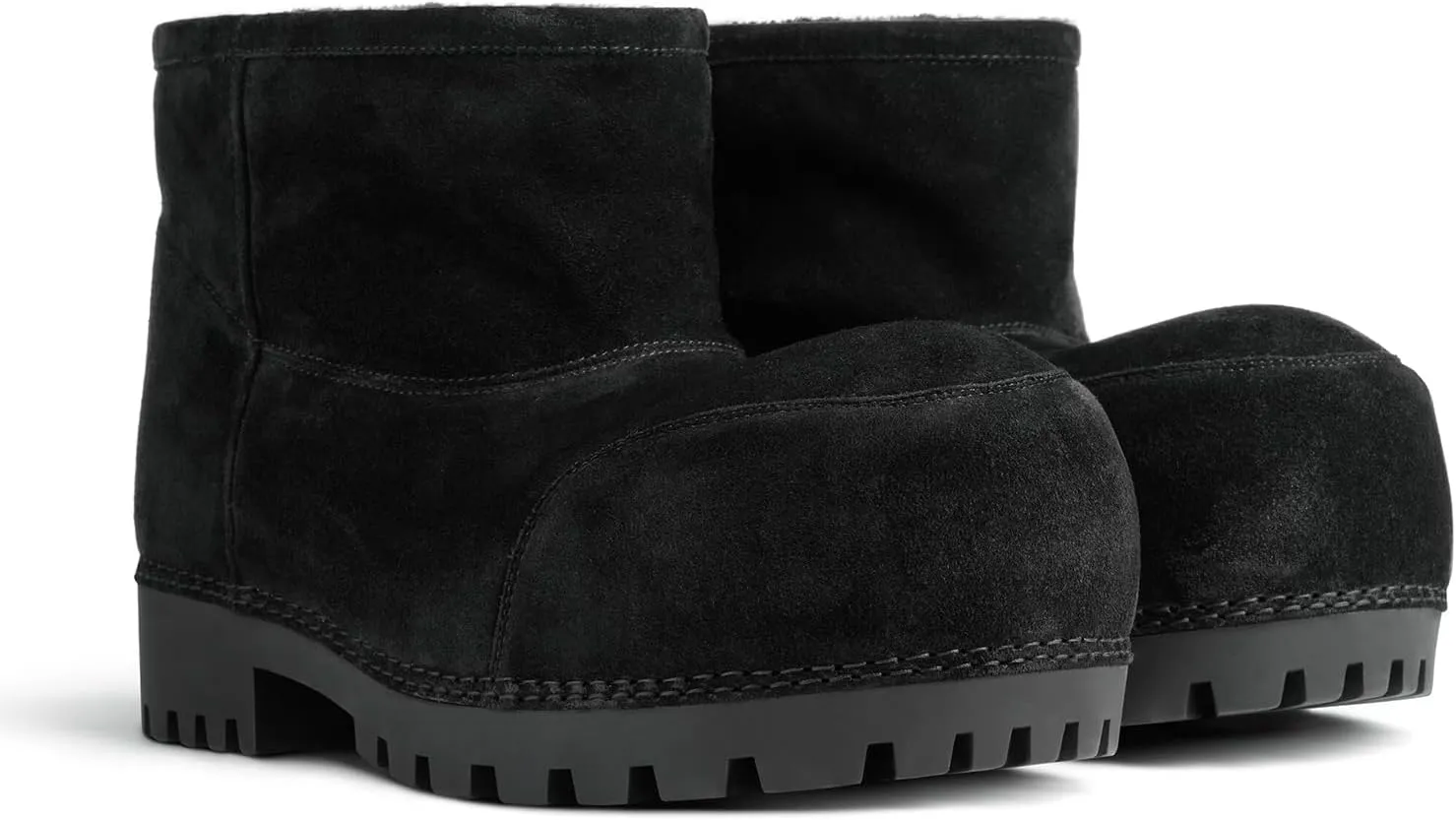 VOMIRA Suede Platform Snow Boots for Women Classic Round Toe Fur Hippy Winter Boots Slip On Knee High Boots Women Brown Boots Comfortable Chunky Heel Trending Shoes