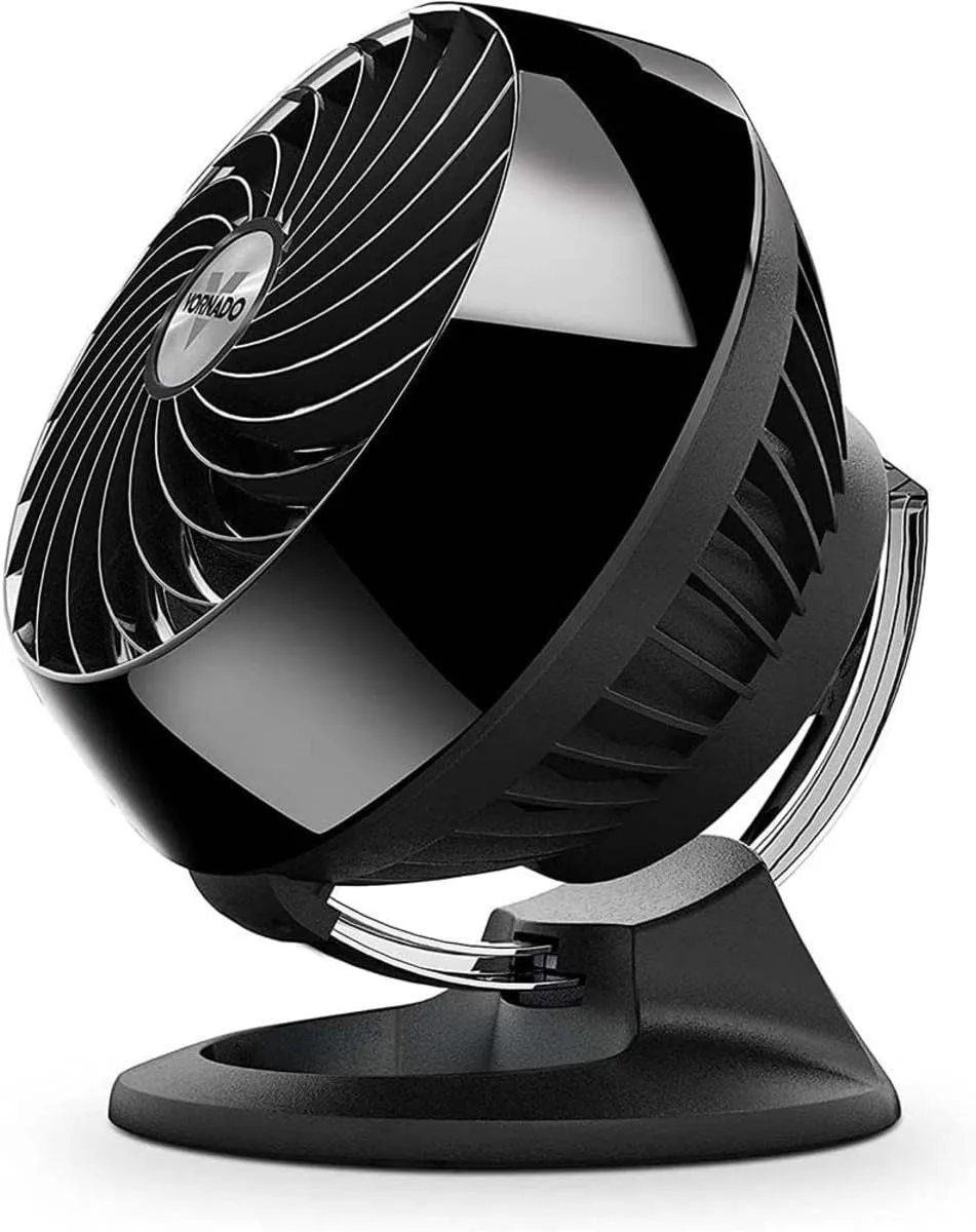 Vornado 160 Personal Air Circulator Small Fan for Dorm, Desk, and Bedside Cooling with 2 Speeds Black.