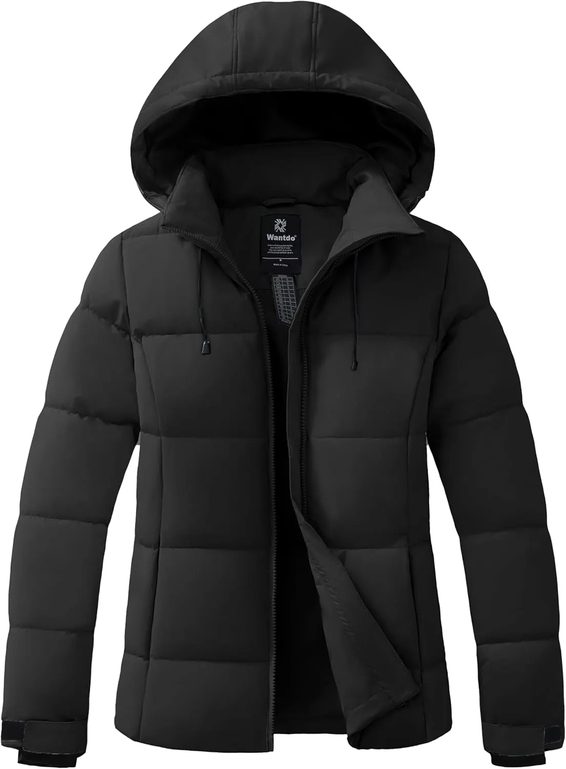 wantdo Women's Recycled Winter Coat Waterproof Puffer Jackets With Hood