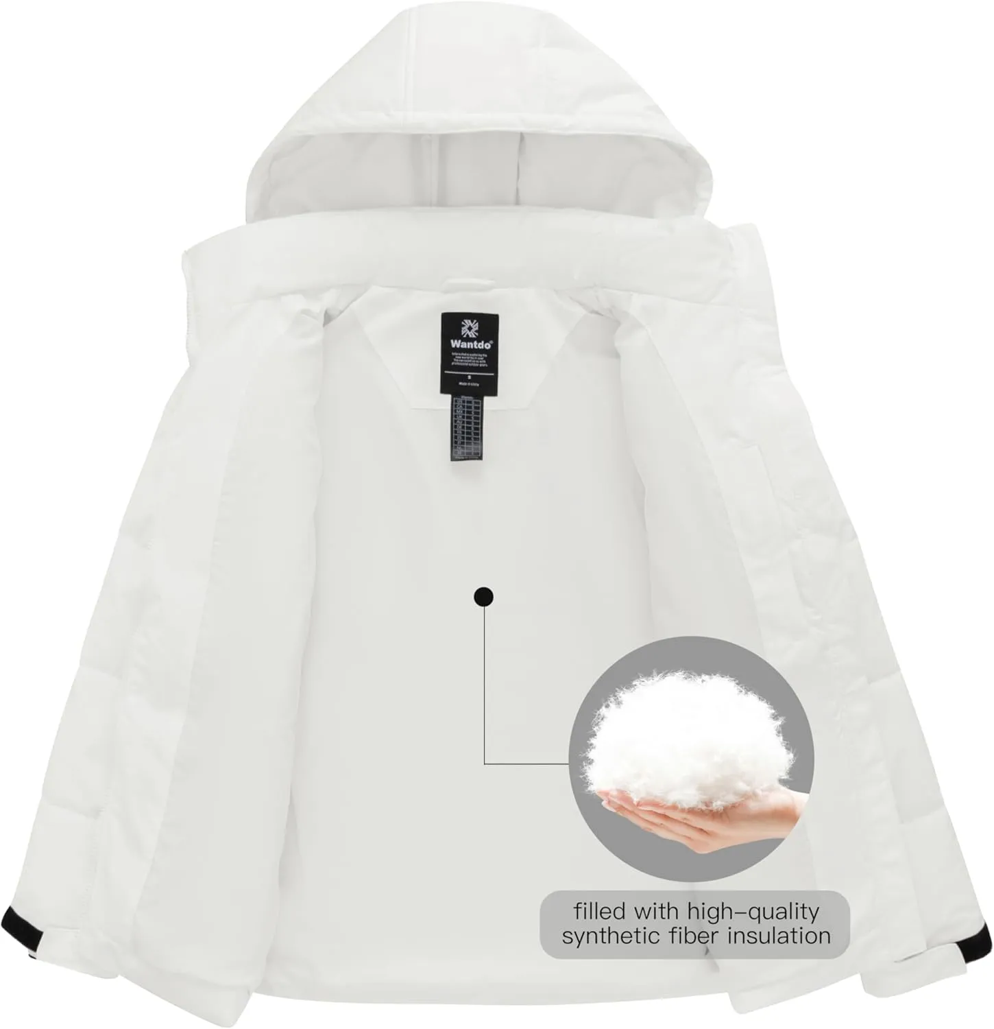 wantdo Women's Recycled Winter Coat Waterproof Puffer Jackets With Hood
