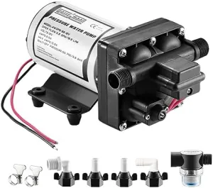 WASSERMANN RV Water Pump 12V DC, Self Priming Diaphragm 5.0 GPM 55 PSI, Water Pressure Pump with Pressure Switch, for RV Marine Yacht Lawn Garden