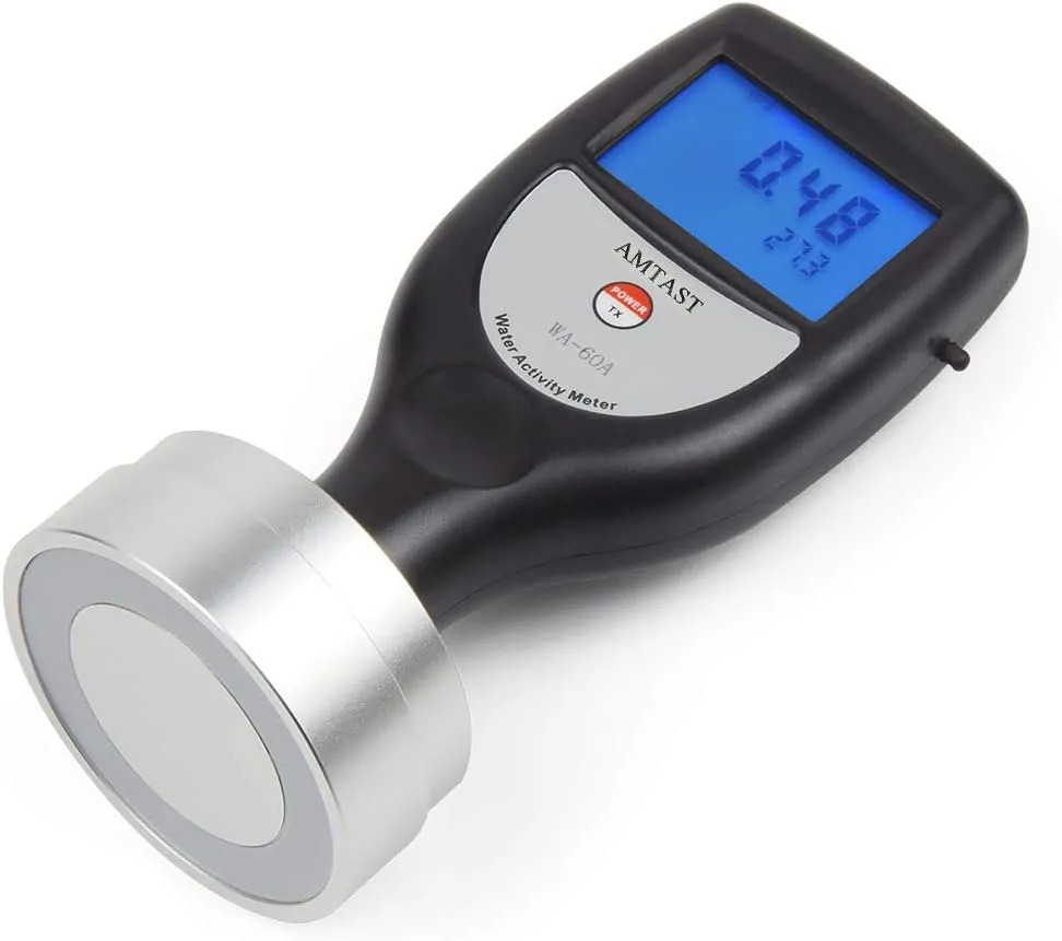 Water Activity Meter Smart Food Water Activity Tester for Food Jerky Dried Fruit Grain Vegetable, AW Monitor Water Activity Testing with USB Data Cable & Software WA-60AS