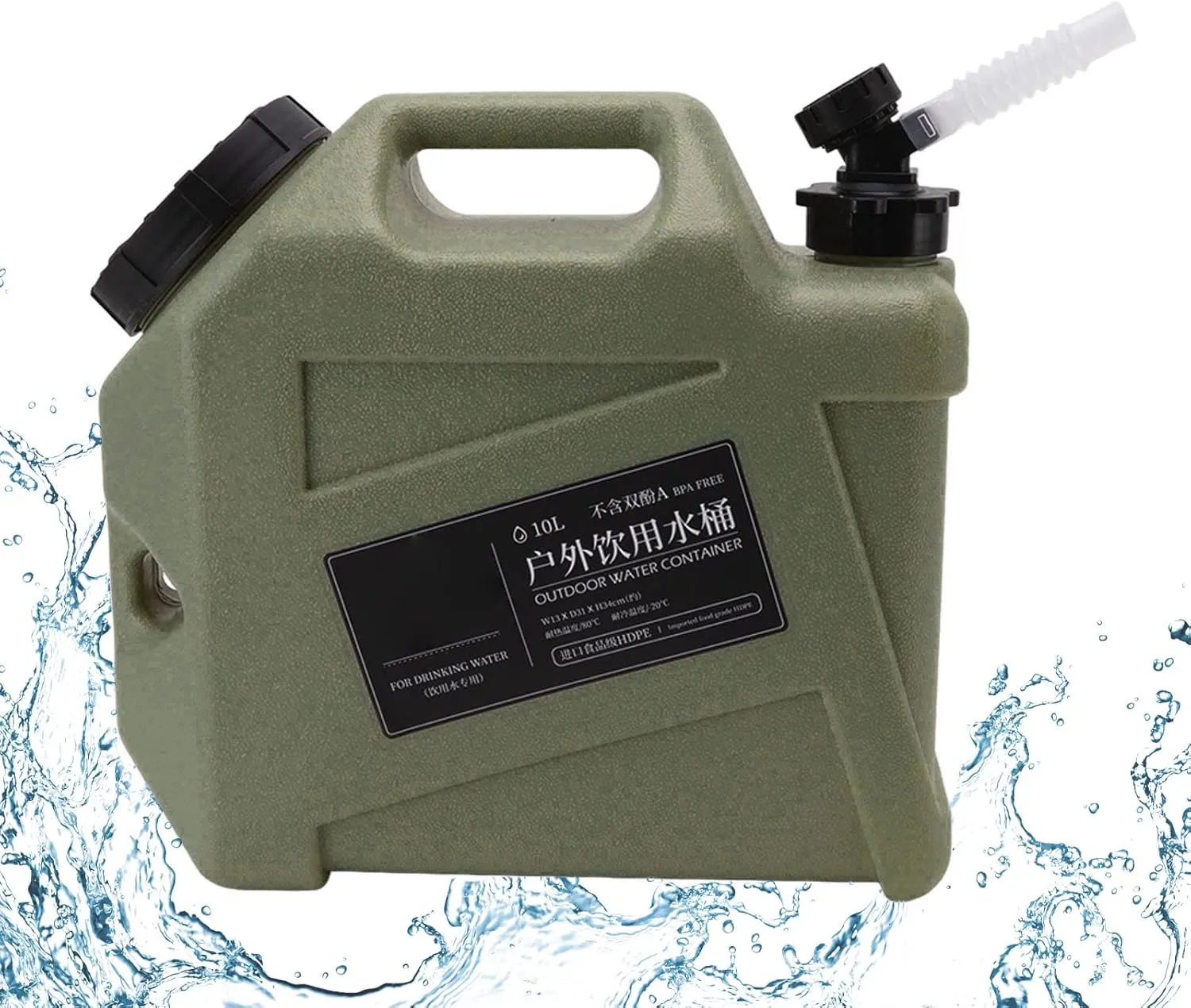 Water Container Water Storage Bucket Shine Trip 10L Portable Water Storage Bucket Multifunction Household Water Container with Spigot Drinking Water Container for Outdoor Camping