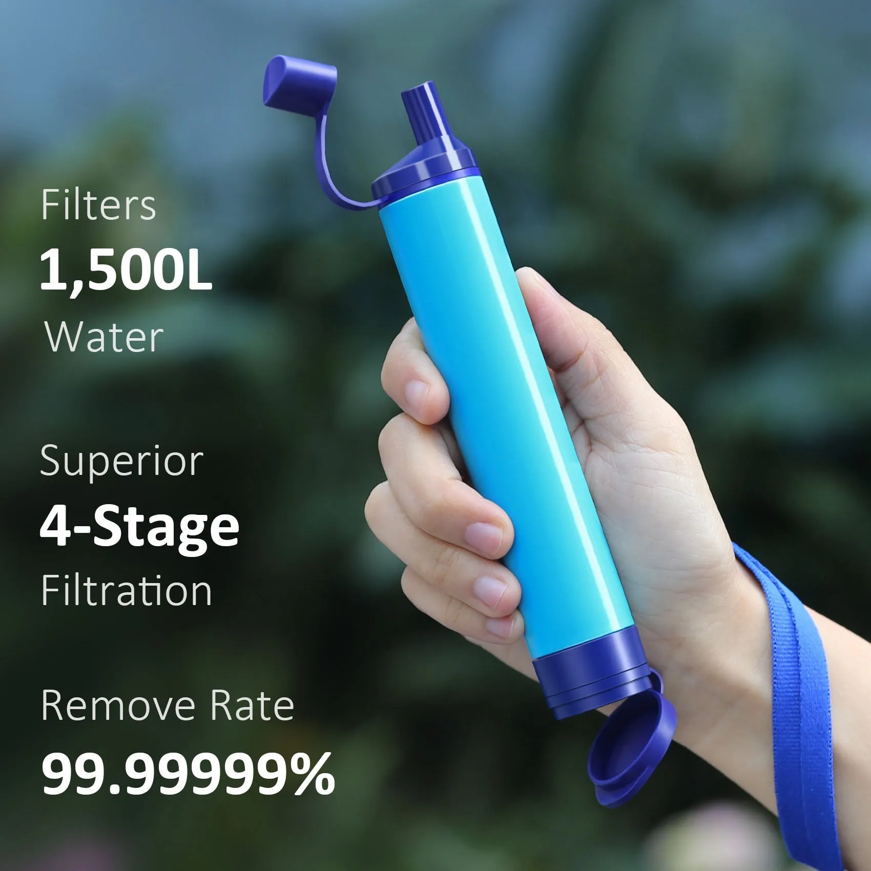 Water Filter Straw (Blue)