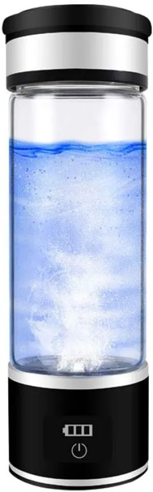 Water Purifiers, Hydrogen Alkaline Water Bottle Machine Maker Hydrogen Rich Water Ionizer Maker Power Display Portable Make Hydrogen Quickly Content Up to 800-1200 PPM 350Ml
