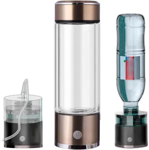 Water Purifiers, Portable Hydrogen Water Bottle Hydrogen Water Generator Ionizer Make Hydrogen Content Up to 1400-1700 PPB High Concentration Discharge Ozone and Chlorine for Travel Hiking Swimming