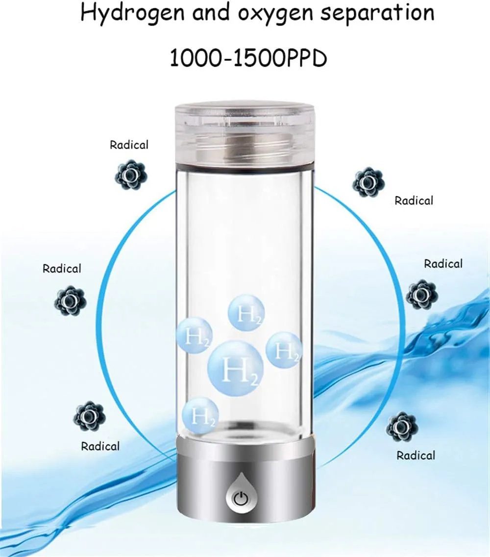 Water Purifiers, Water Bottle with Hydrogen Filter Generator Water Bottle Cup SPE PEM Technology Water Ionizer Hydrogen-Rich Water Cup Alkaline Water Filter