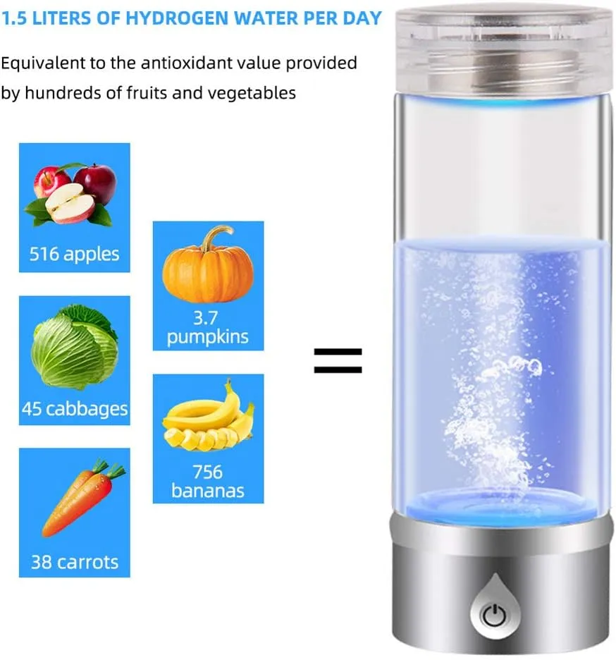 Water Purifiers, Water Bottle with Hydrogen Filter Generator Water Bottle Cup SPE PEM Technology Water Ionizer Hydrogen-Rich Water Cup Alkaline Water Filter