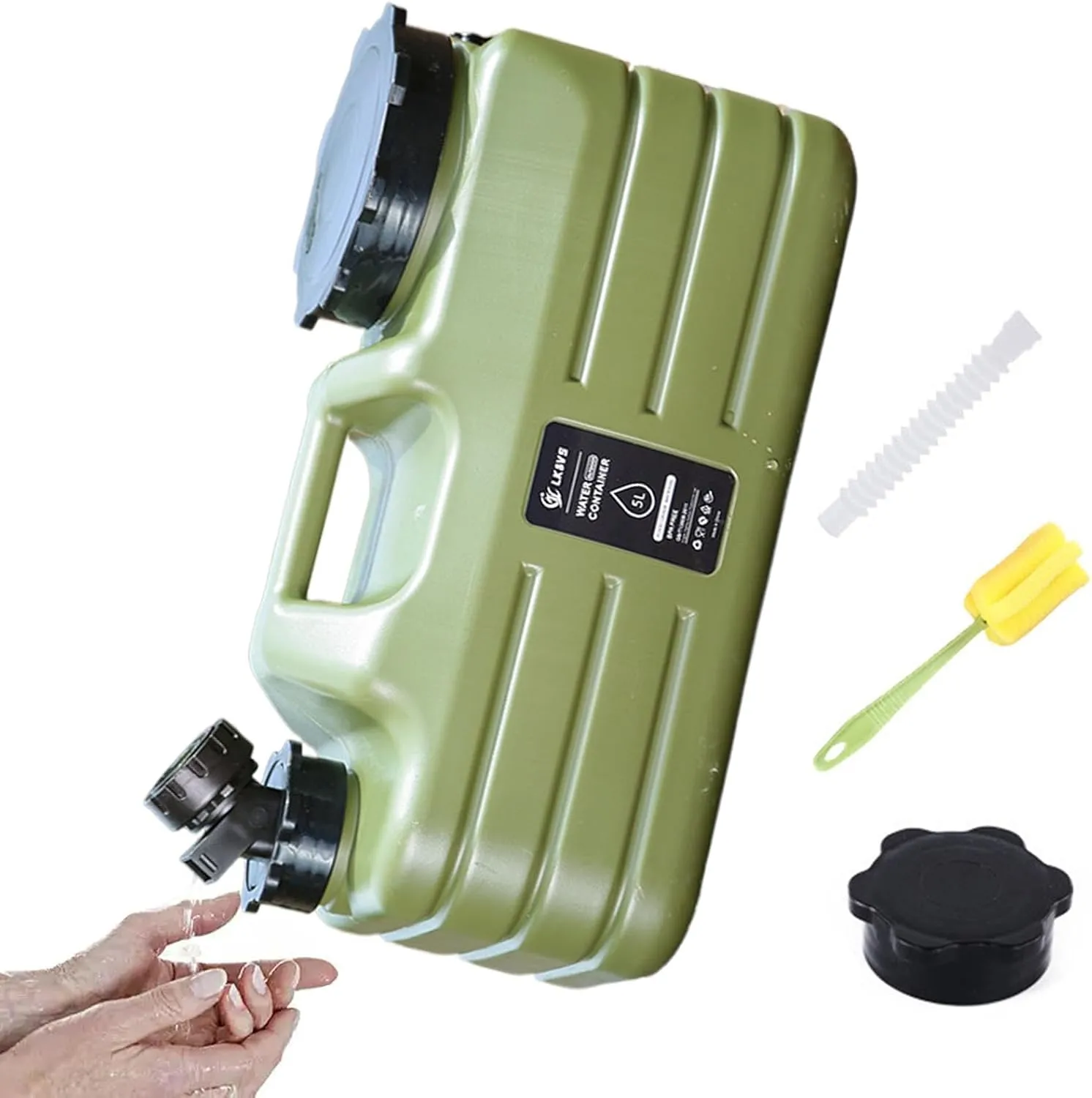 Water Storage Containers, Portable Water Jug For Camping, Water Tank With Faucet, Camping Water Dispenser, Thickened Water Jug, Outdoor Water Container, Hydration Container For Travel,