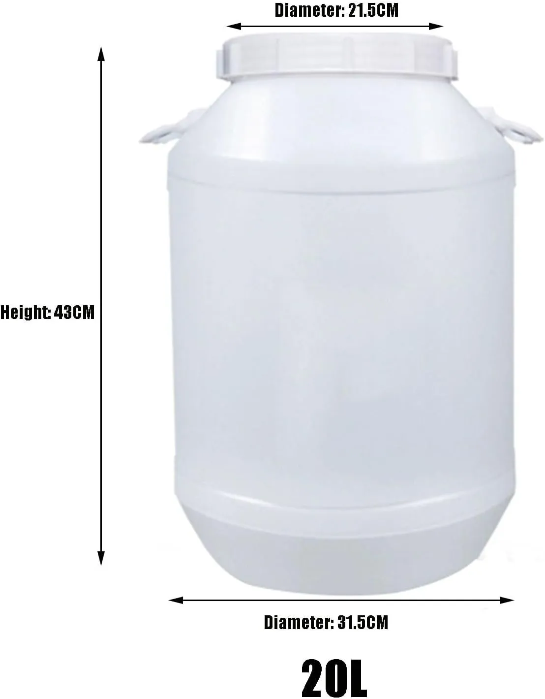 Water Tank 20L/30L/50L/60L Water Bucket,Household Water Storage,Outdoor Food Grade Plastic Water Tank,Large Circular Camp Water Tank
