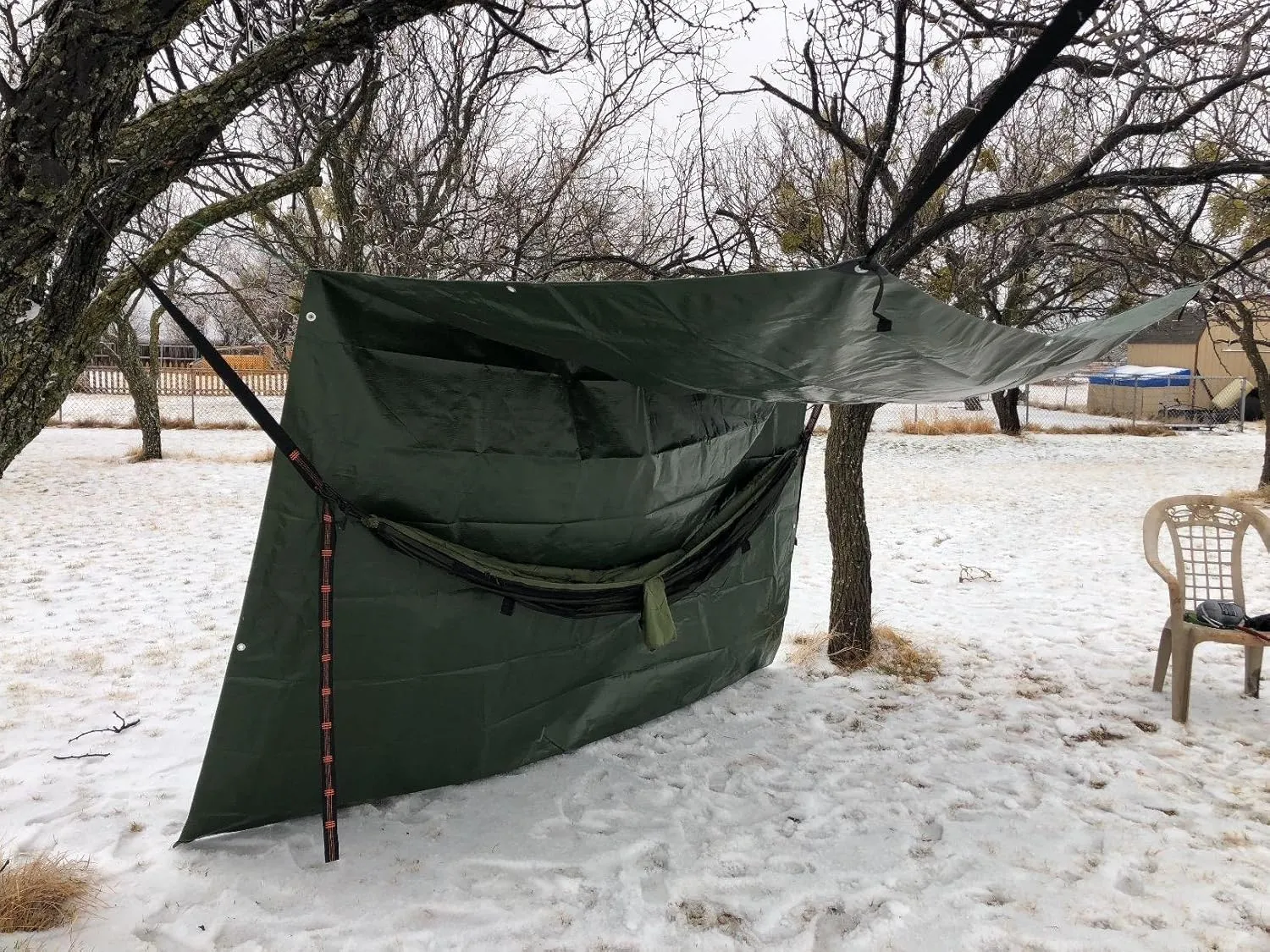 Waterproof 10 x 12 Feet Tarp Heavy Duty 9-mil Thick Multi-Purpose Covers Army Green PE Tarpaulin