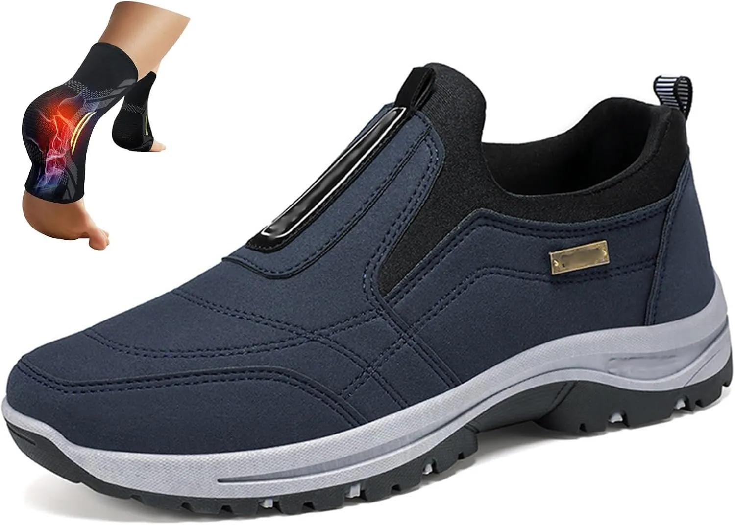 Waterproof Hiking Shoes,Non-Slip Wear-resistants Breathable Hiking Boots Lightweight Cushioning Shoes Suitable for Mountaineering/Travel/Daily Wear