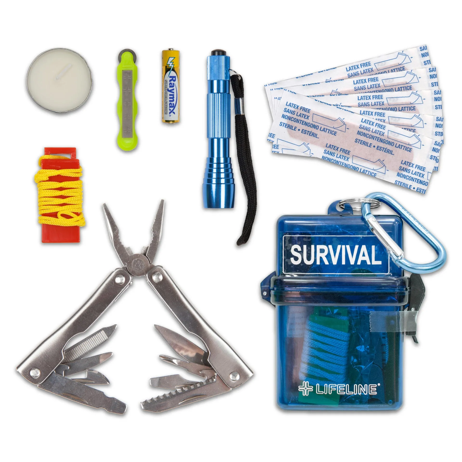 Weather Resistant Survival Kit - 13 piece