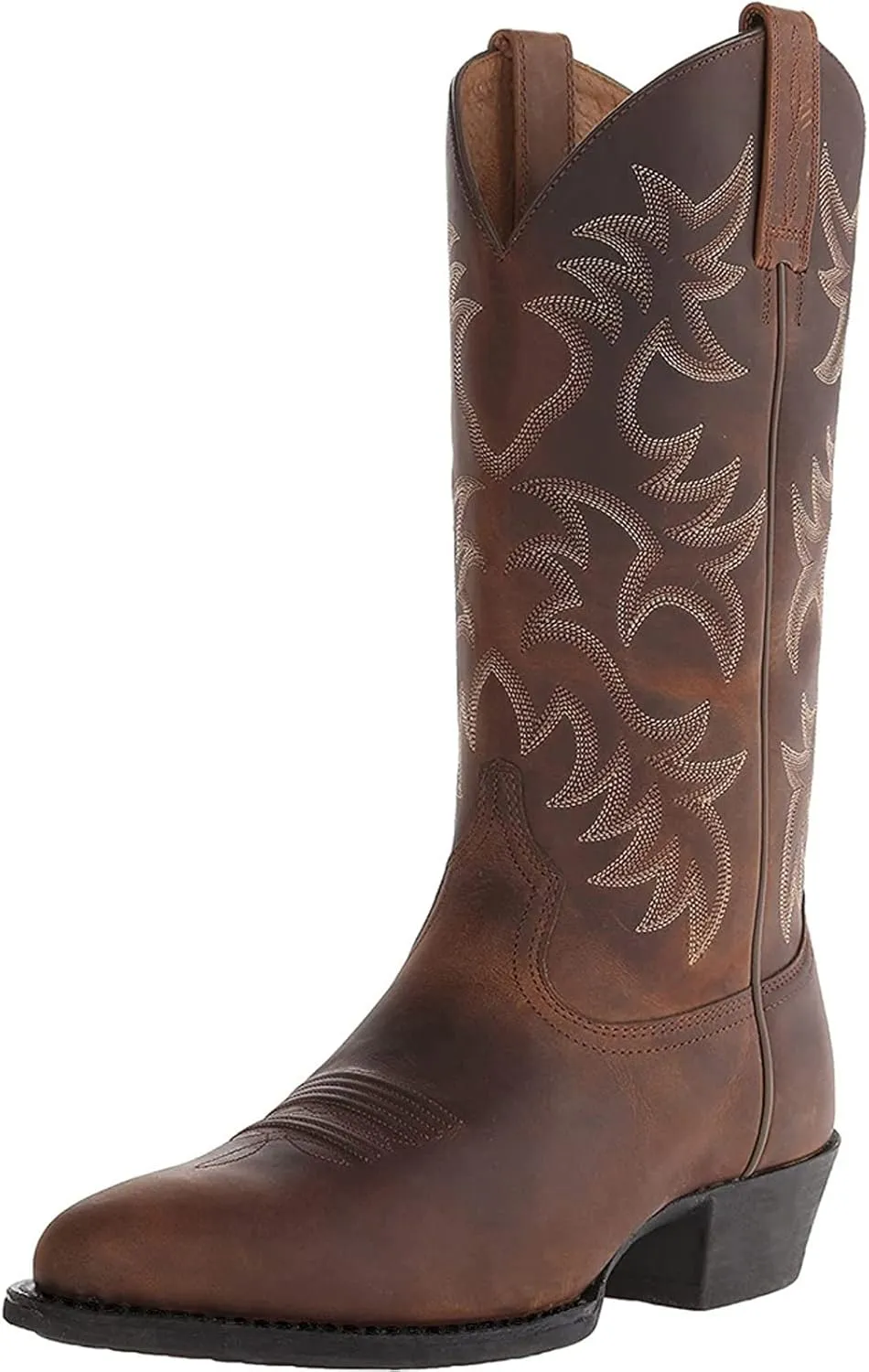 Western Boots Cowboy Boots Retro Embroidered Pointed Square Toe Chunky Block Heel Men Knight Boots Traditional Country Boots