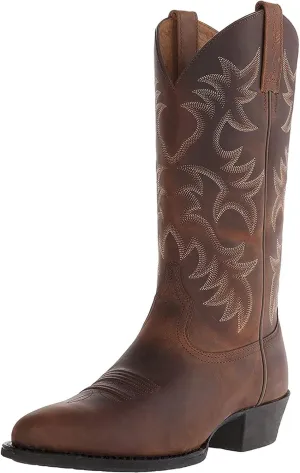 Western Boots Cowboy Boots Retro Embroidered Pointed Square Toe Chunky Block Heel Men Knight Boots Traditional Country Boots