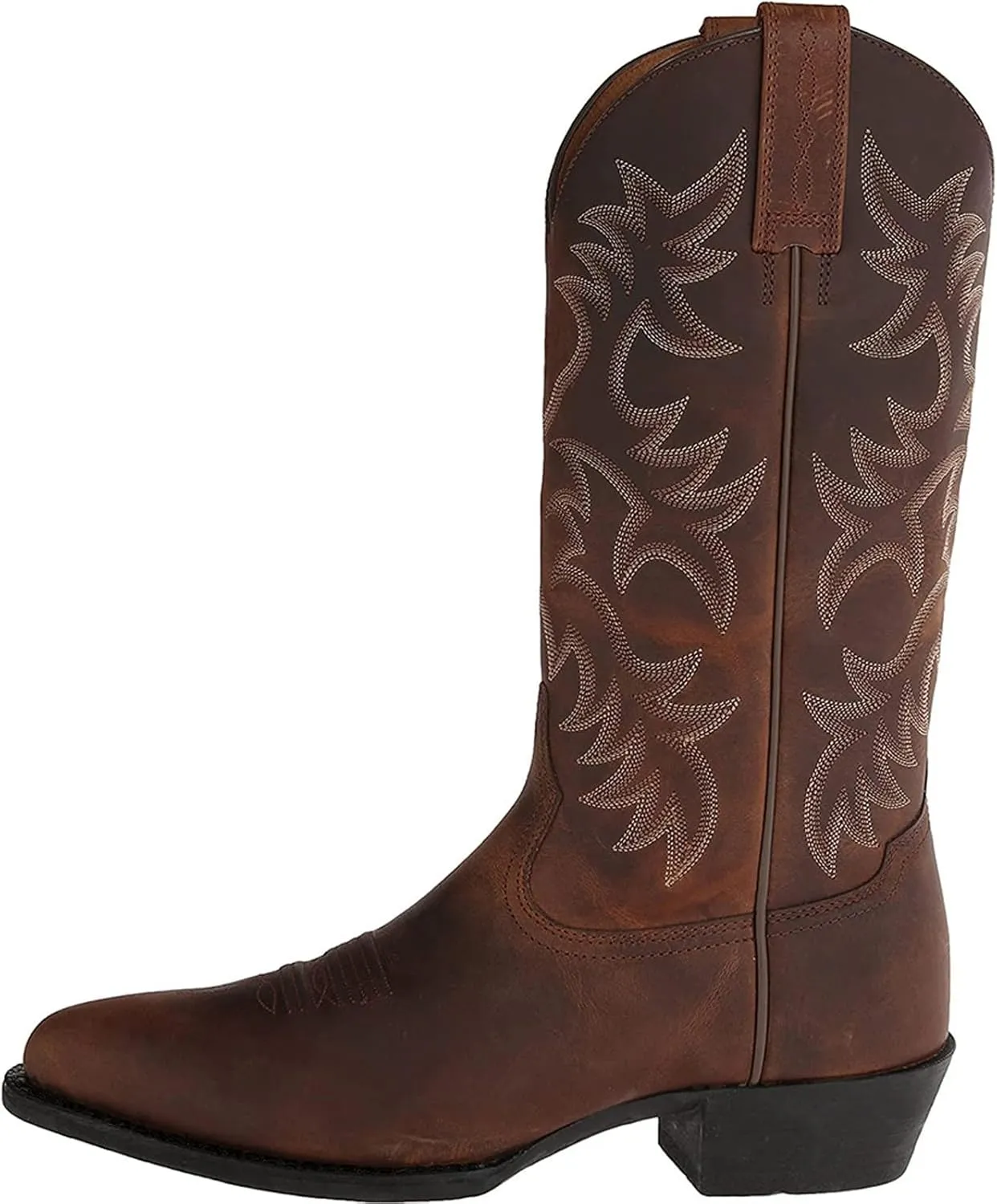 Western Boots Cowboy Boots Retro Embroidered Pointed Square Toe Chunky Block Heel Men Knight Boots Traditional Country Boots