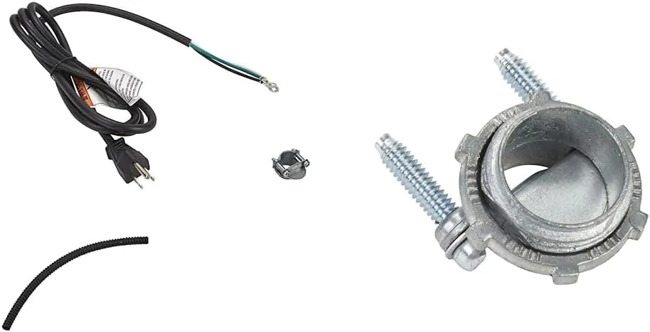Whirlpool W11365011 Power Cord & Part Number 4396672: Connector Silver, 1 inch
